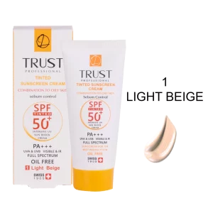 کرم ضد آفتاب رنگی و کنترل چربی بژ روشن (پوست مختلط تا چرب)