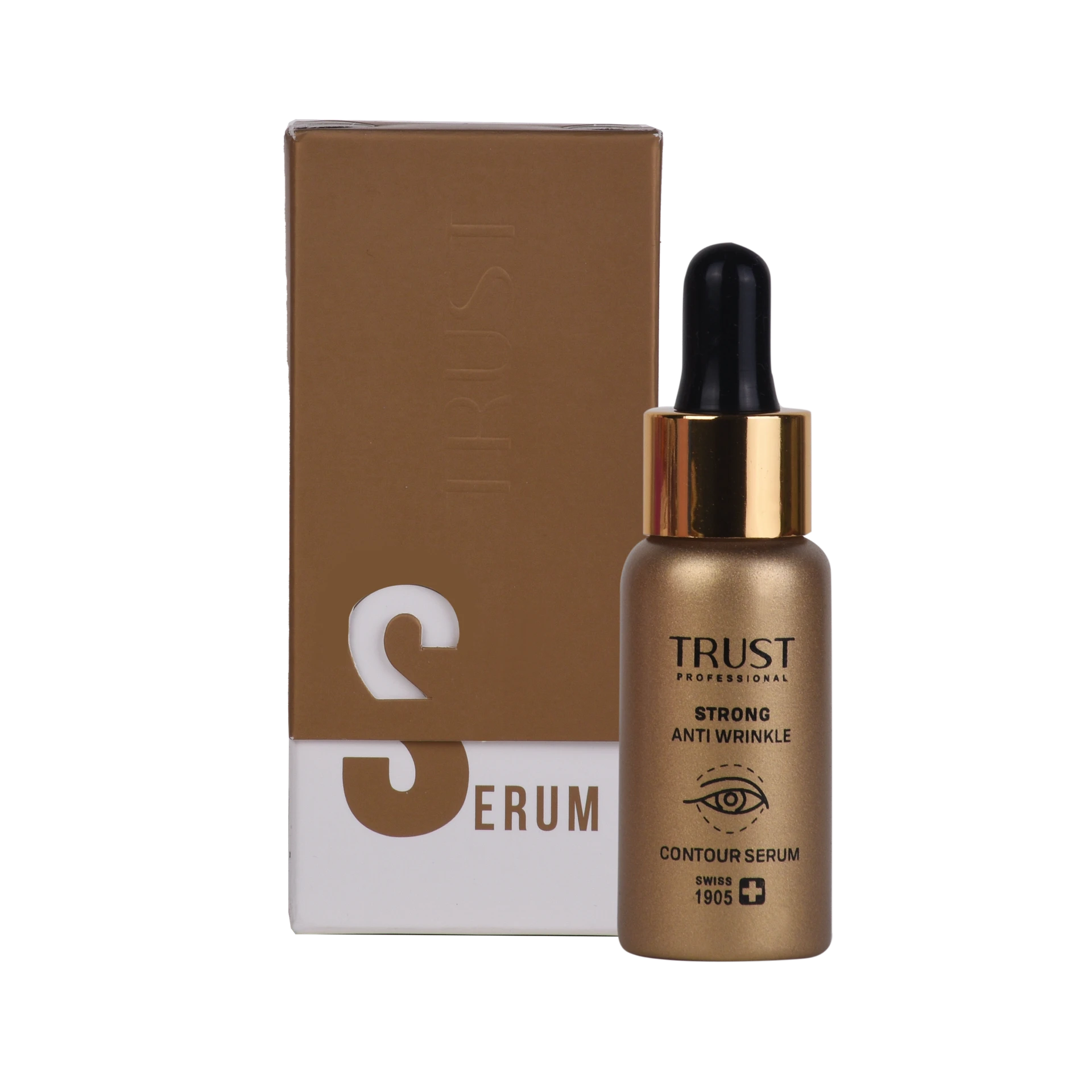 Trust strong anti wrinkle contour serum package سرم ضدچروک دور چشم تراست