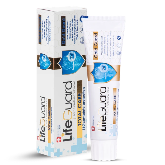 life guard Toothpaste total care complete protection tooth package خمیر دندان توتال Gold Guard