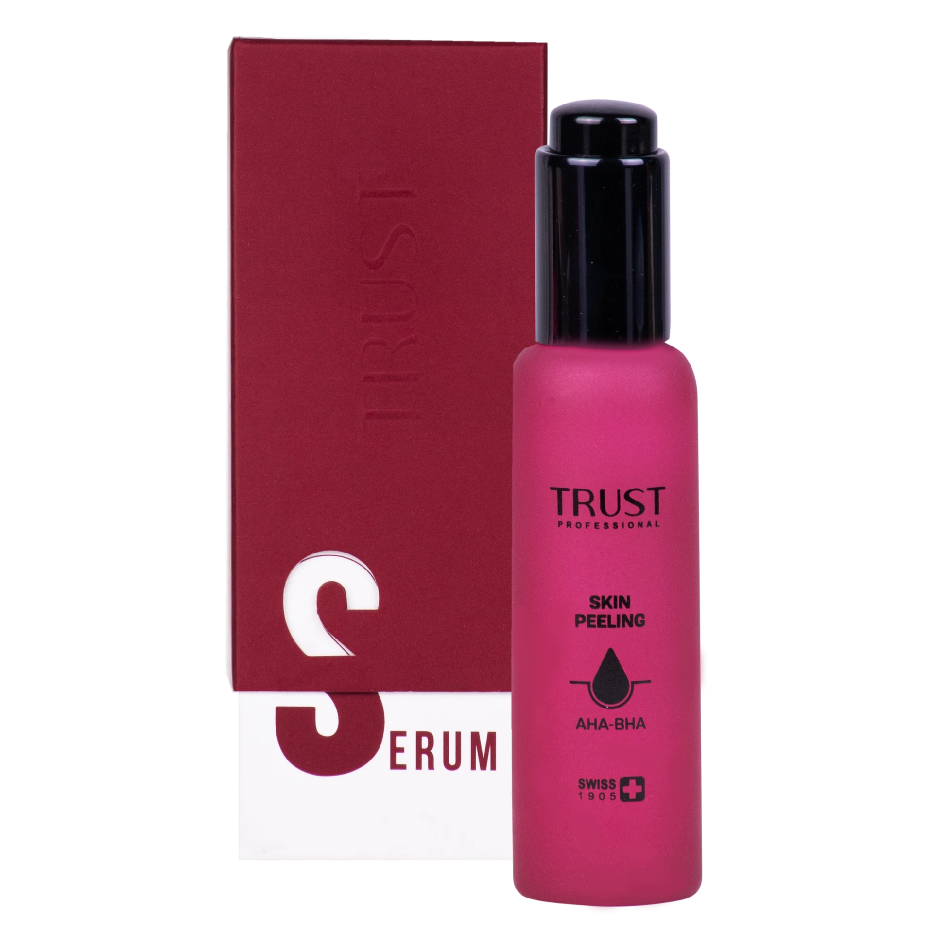 trust skin peeling AHA BHA serum package سرم لایهبردار قوی تراست